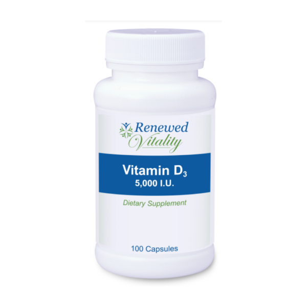 Vitamin D3  5,000 IU- 100 capsules
