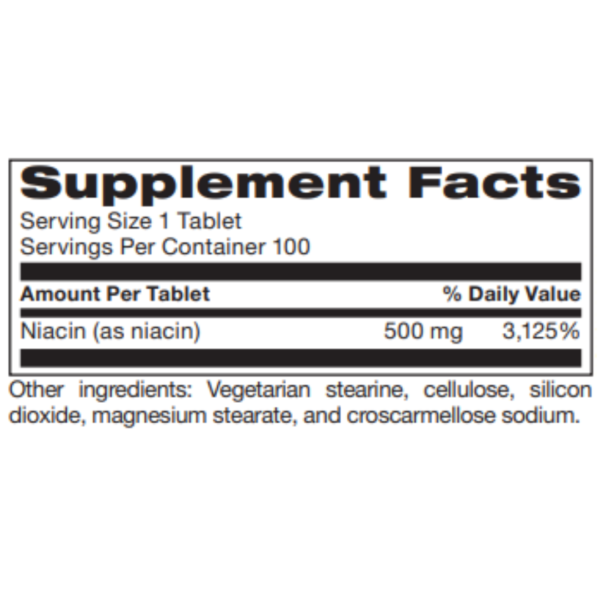 Niacin SR 500mg - 100c - Image 2