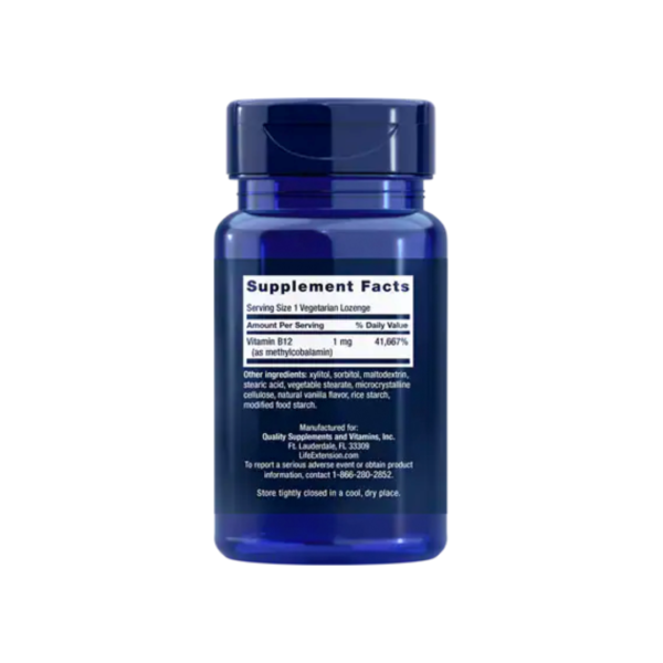 Methylcobalamin: Vitamin B12 1mg - 60c - Image 2