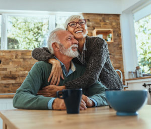 Happy holder couple