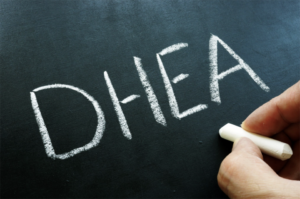 Chalkboard with the the letters DHEA written on it.
