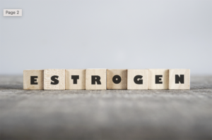 blocks forming the word "estrogen".