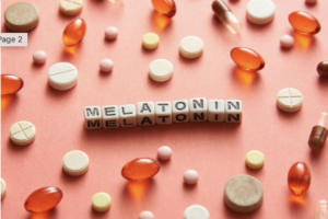melatonin in blocks surrounded by pills