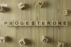 progesterone written in blocks