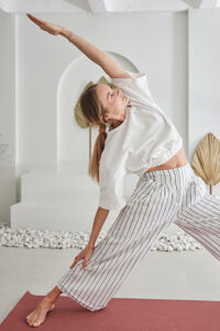 woman doing a yoga pose