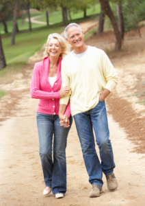 older couple walking
